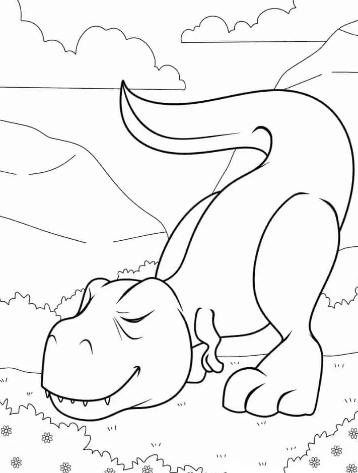 coloriage T Rex pour enfants a imprimer