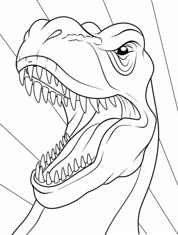 coloriage T Rex pour primaire