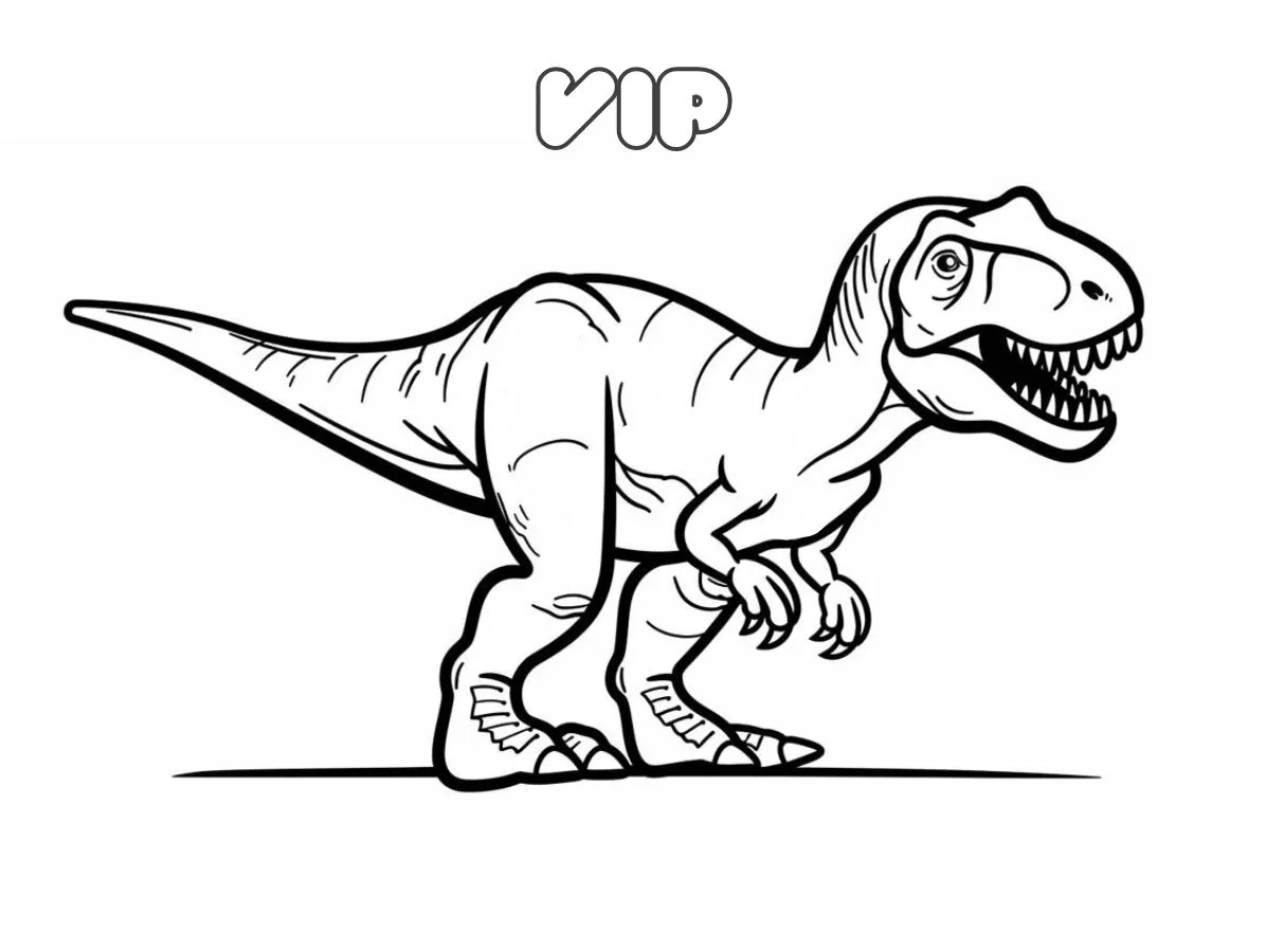 coloriage T Rex pour enfants a imprimer gratuit