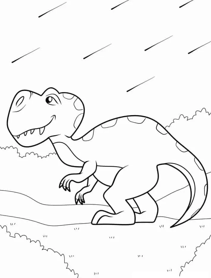 coloriage T Rex pour enfants a imprimer gratuit 1