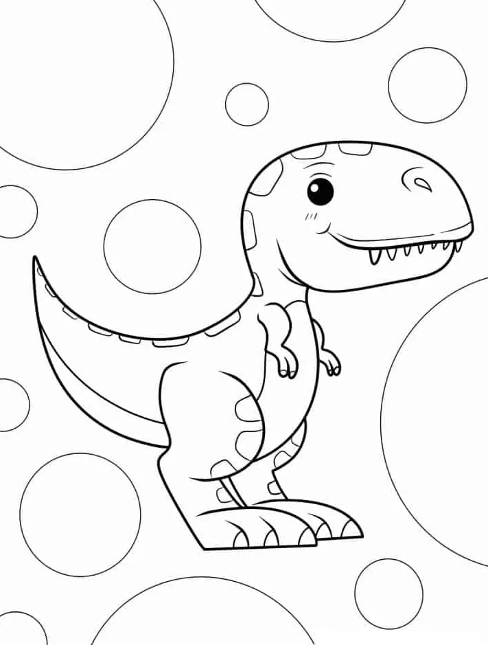 coloriage T Rex à imprimer gratuitement pdf 1