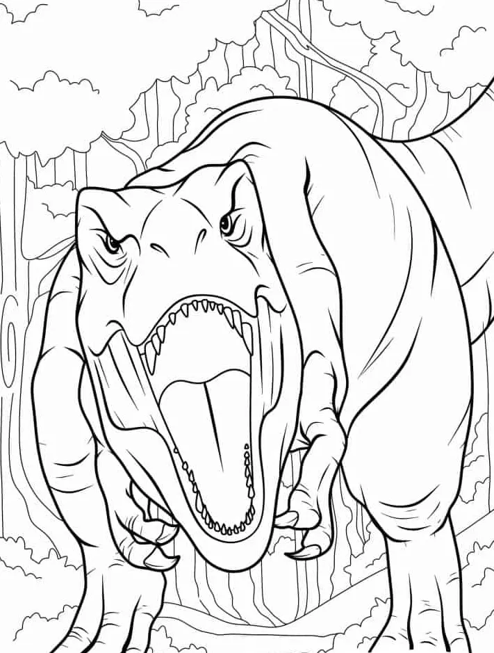 coloriage T Rex pour enfant de 10 ans 1