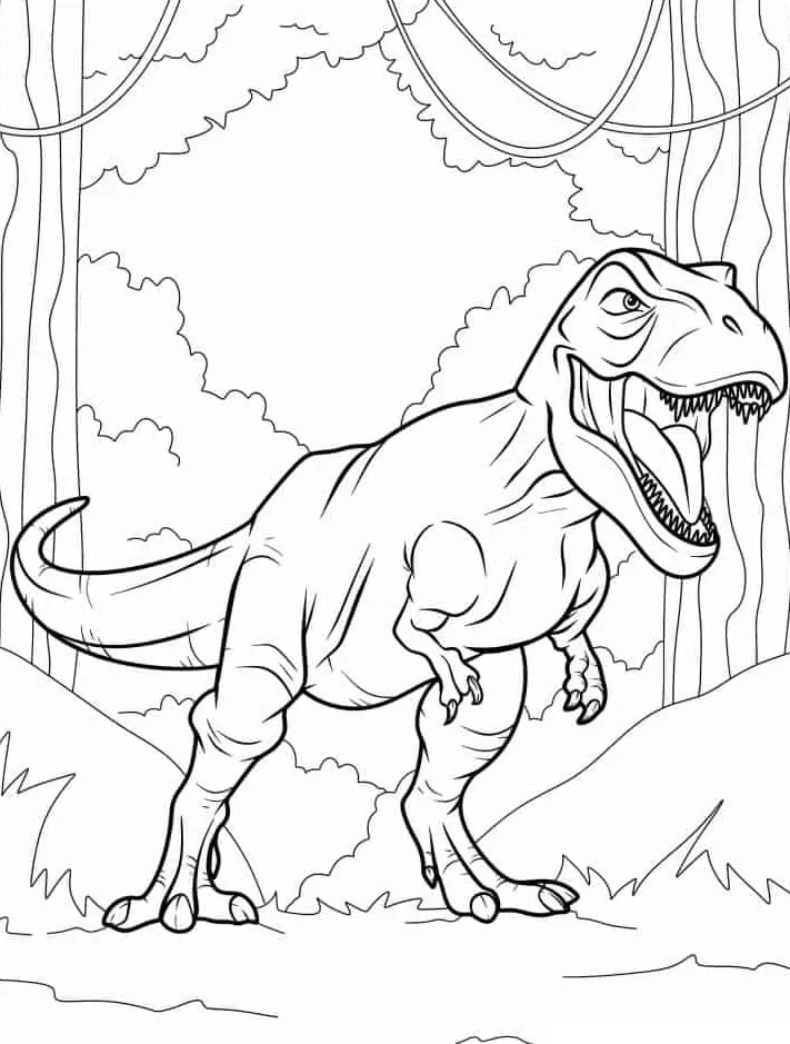 coloriage T Rex et dessins 2