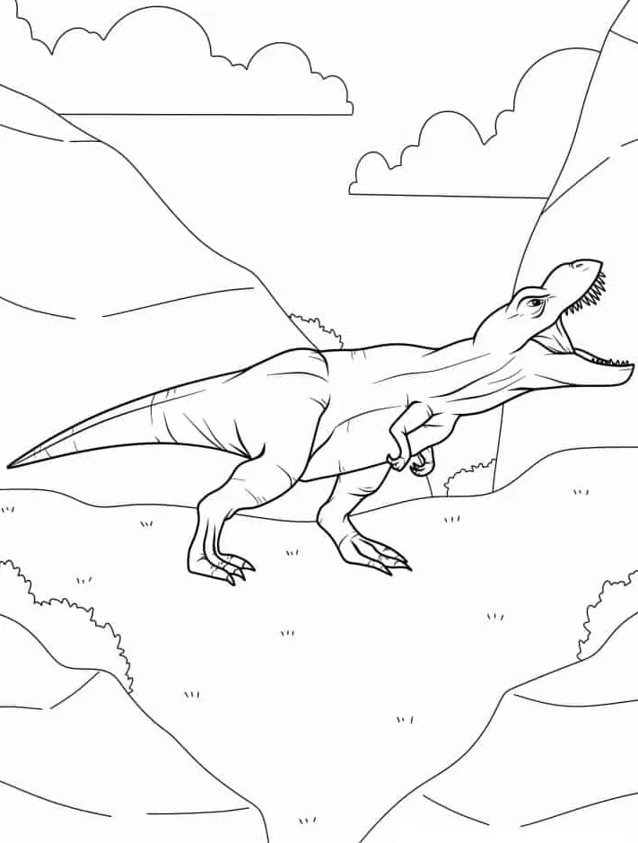 coloriage T Rex et apprentissage