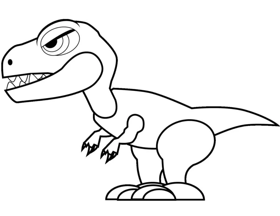 coloriage T Rex de pour enfants