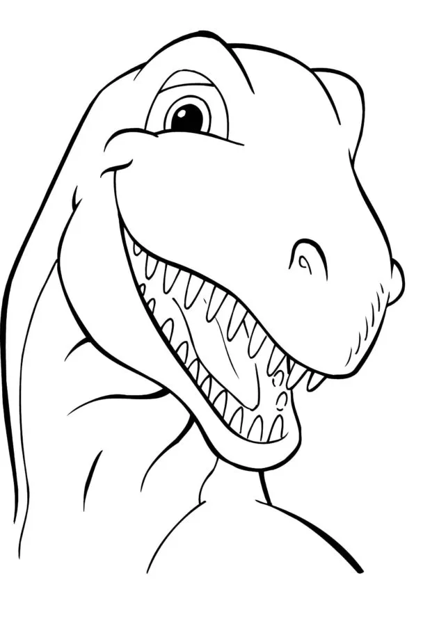 coloriage T Rex à imprimer pdf gratuit 1