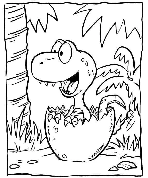 coloriage T Rex a imprimer pour enfant de 4 ans