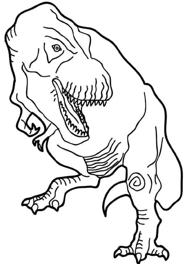 coloriage T Rex pour enfant 1