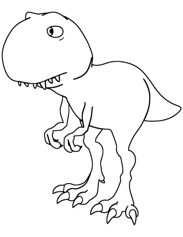 a imprimer coloriage T Rex gratuit