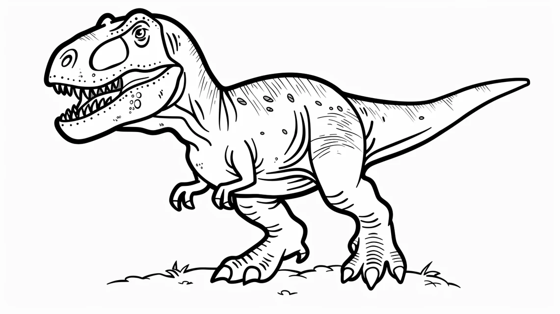 coloriage T Rex à imprimer pour enfant de 12 ans