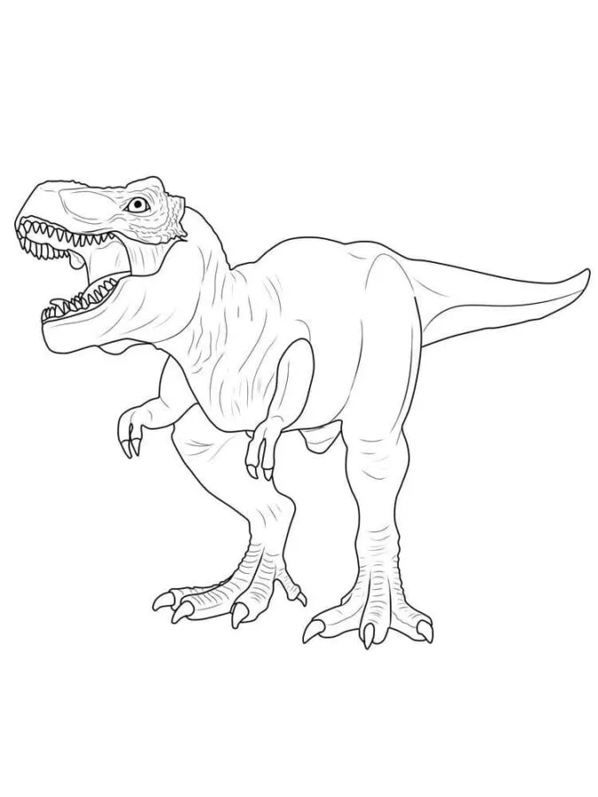 coloriage T Rex et découpage à imprimer