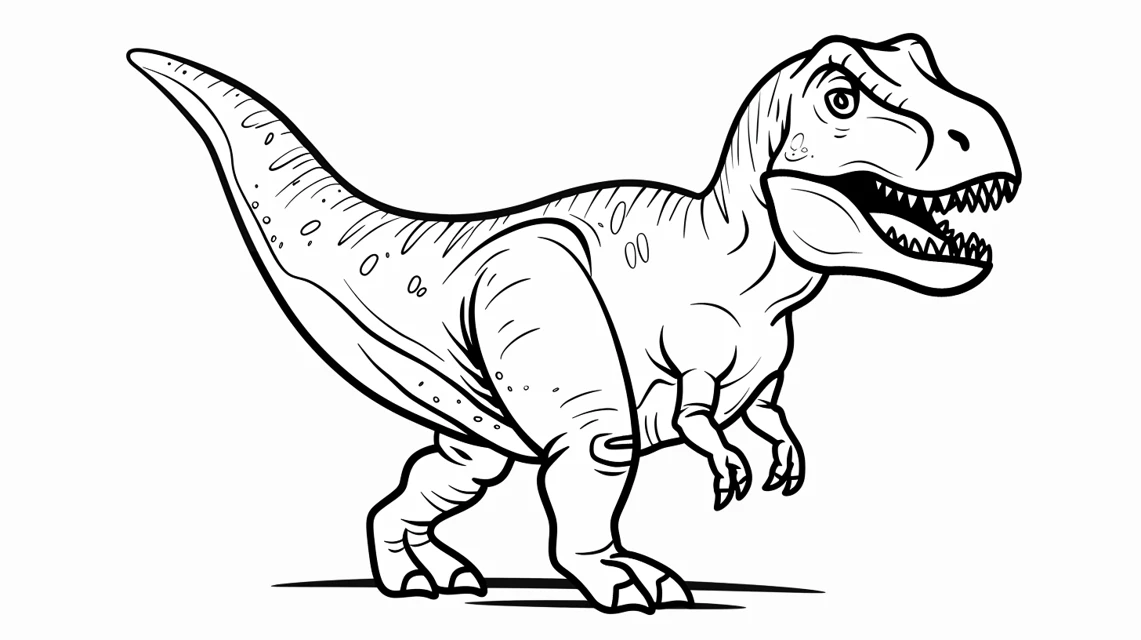 coloriage T Rex pour enfant à imprimer