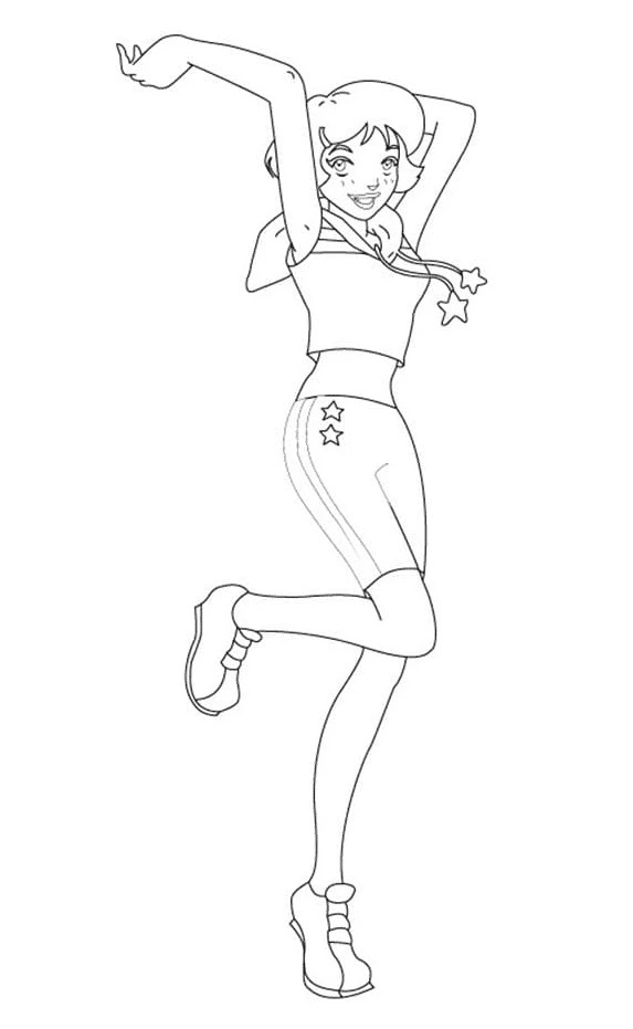 image de coloriage Totally Spies pour enfant