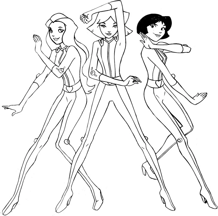 imprimer coloriage Totally Spies pour enfant 1