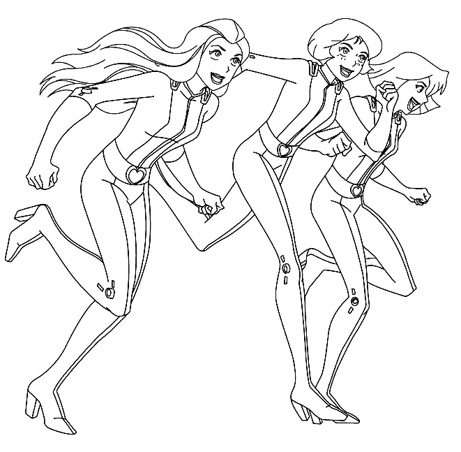 coloriage Totally Spies pour enfant de 4 ans 2