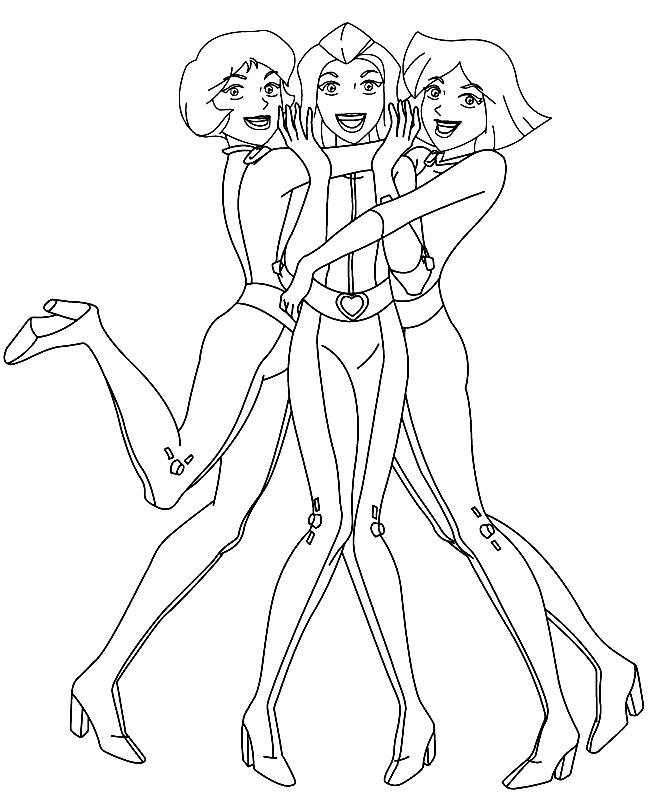 coloriage Totally Spies à imprimer pour enfant de 12 ans 1