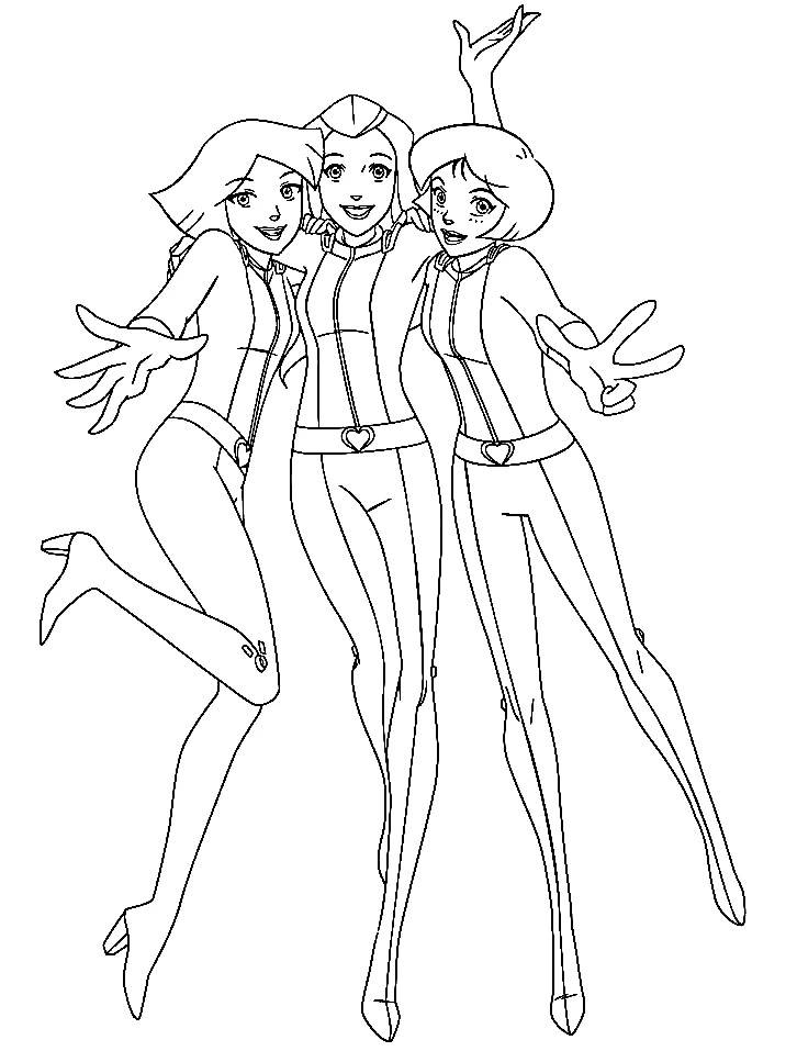 coloriage Totally Spies à imprimer gratuitement pdf