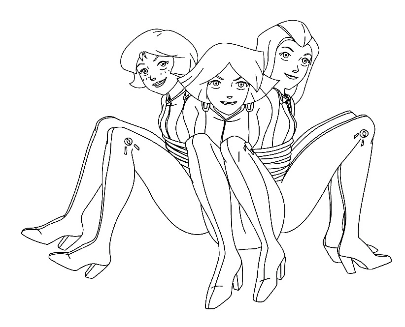 coloriage Totally Spies à imprimer pdf gratuit