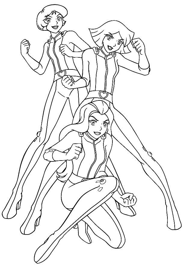 coloriage Totally Spies pour enfant gratuit