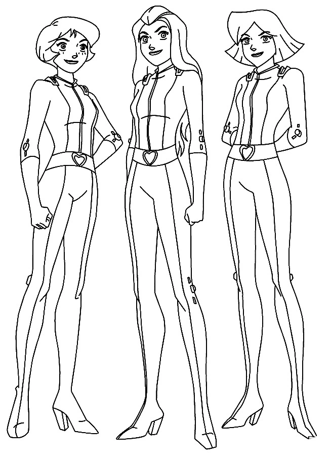 coloriage Totally Spies a colorier en ligne gratuitement