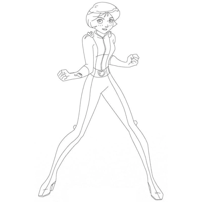 image pour coloriage Totally Spies enfant