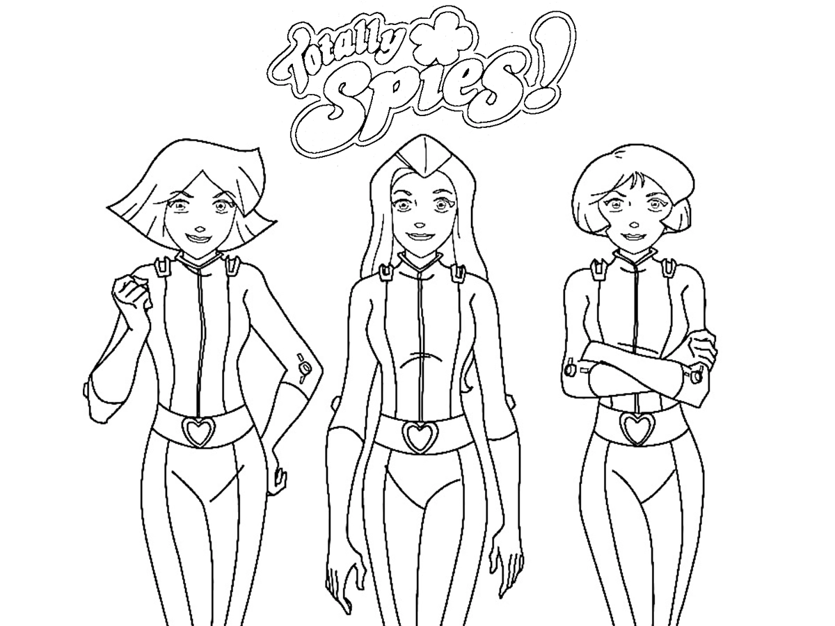 coloriage Totally Spies à imprimer pour enfant de 3 ans