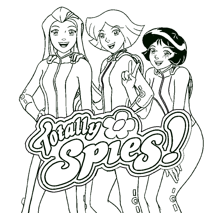 coloriage Totally Spies à imprimer pour enfant de 7 ans 1