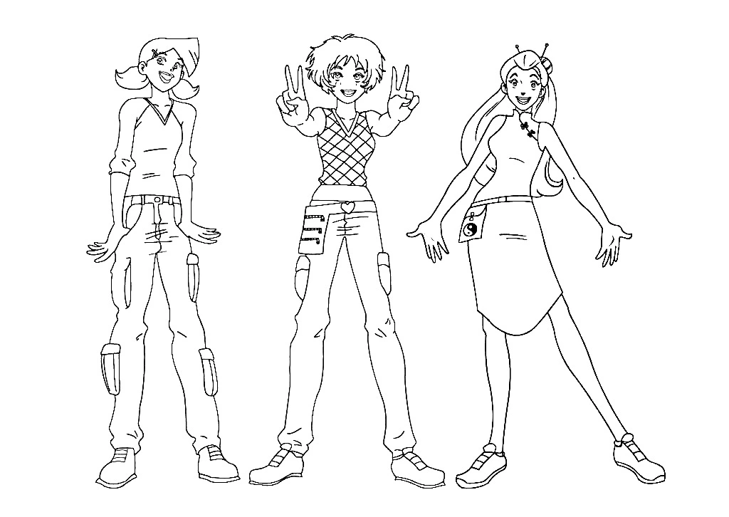 coloriage Totally Spies gratuit à imprimer