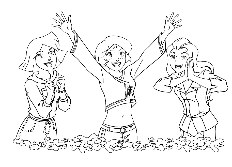 coloriage Totally Spies a imprimer