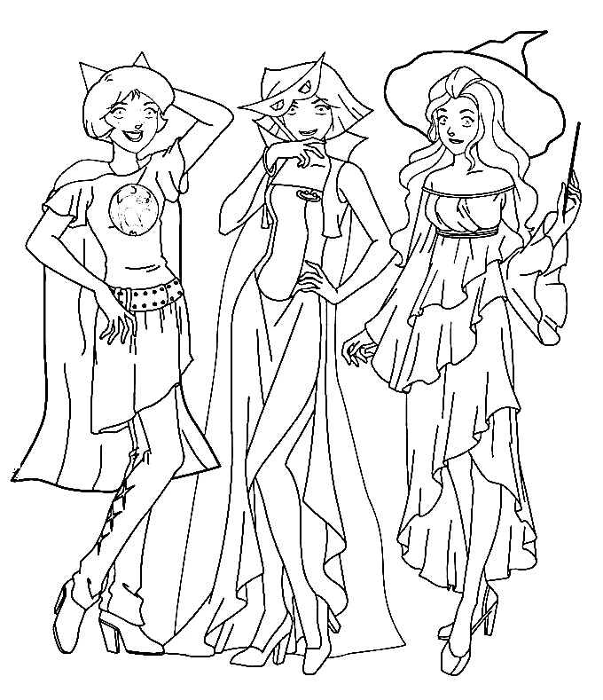 coloriage Totally Spies à imprimer pdf gratuit 1