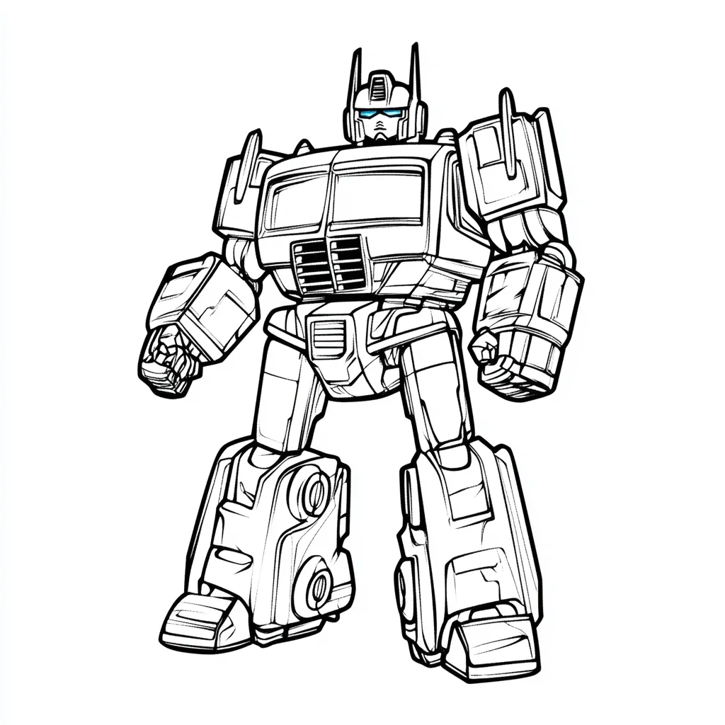 coloriage Transformers pour enfant de 3 ans 1