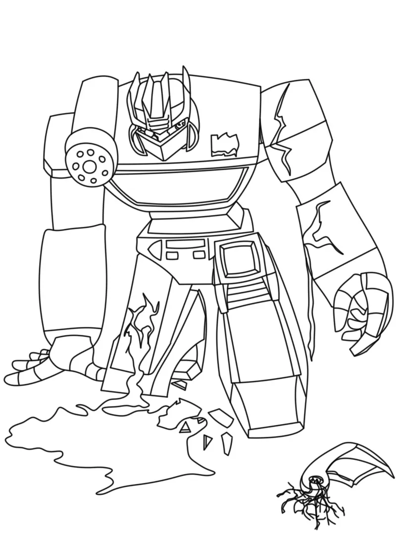 coloriage Transformers a imprimer pour enfant de 4 ans