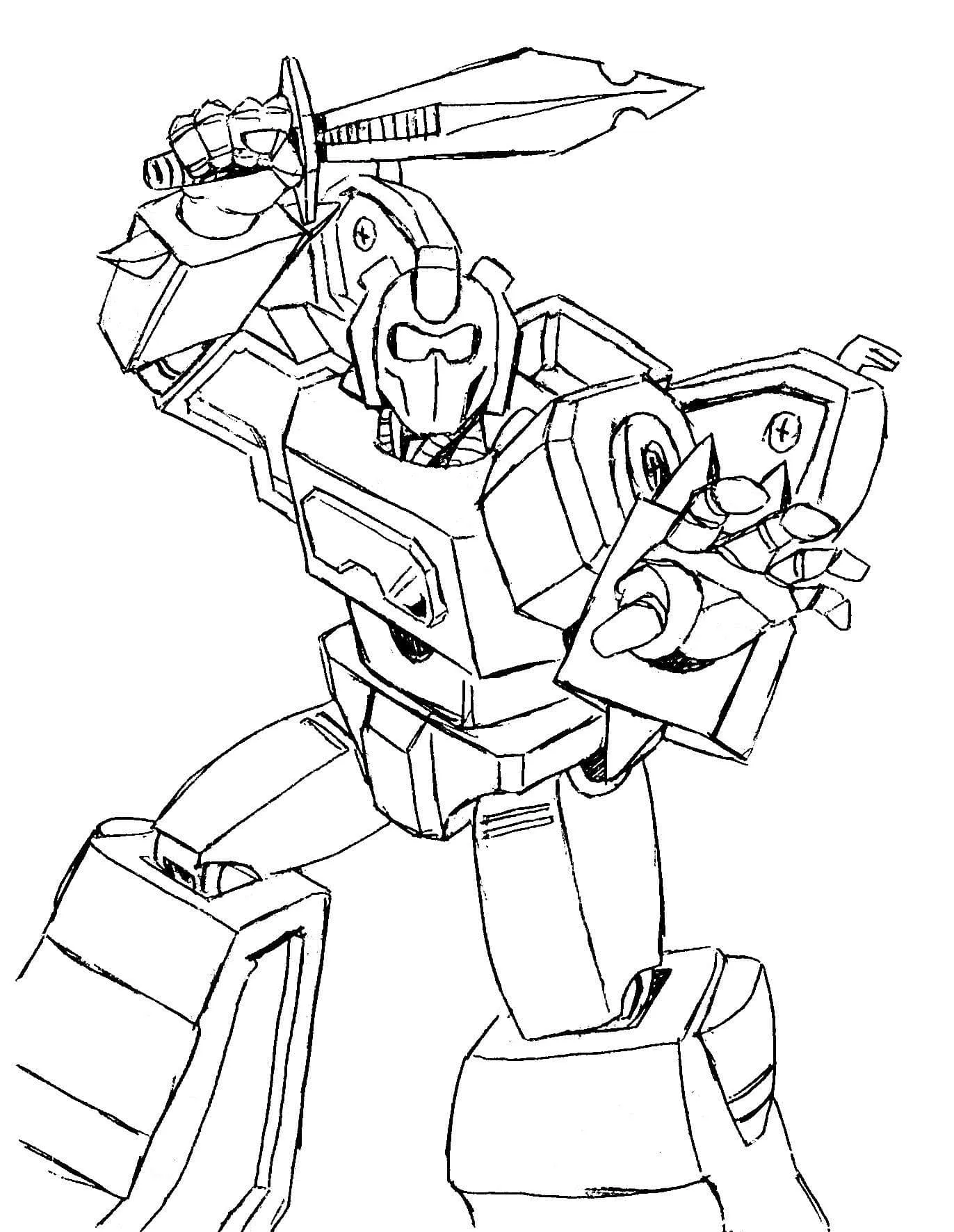 coloriage Transformers gratuit à imprimer