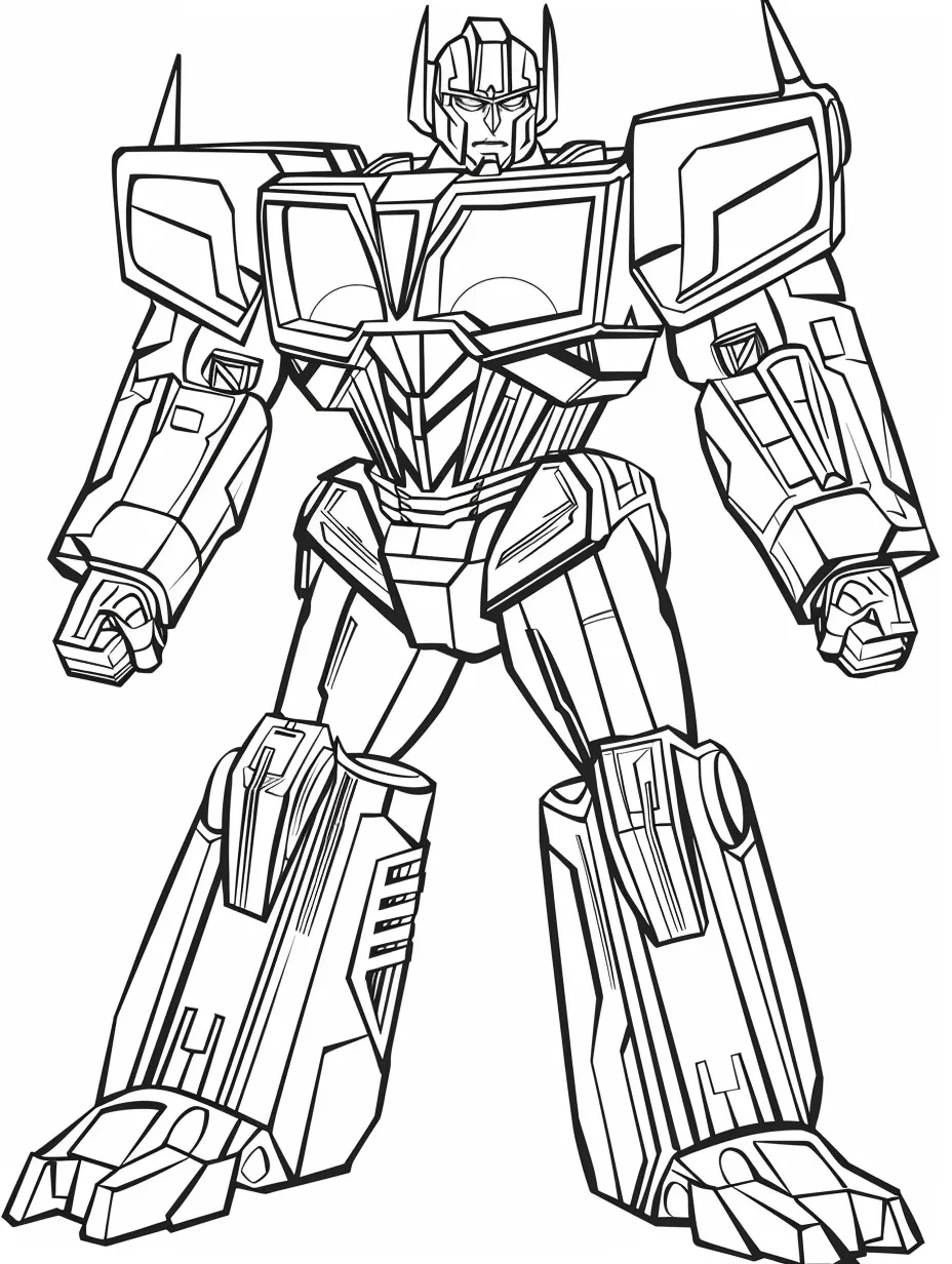 37 Coloriage Transformers Optimus Prime Et Les Autres Robot