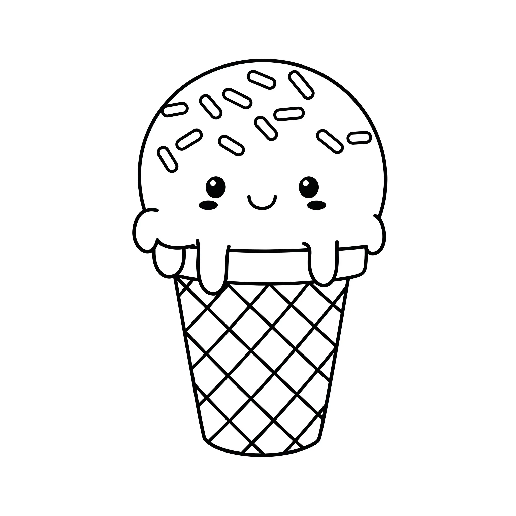 coloriage Une glace avec des pépites a telecharger