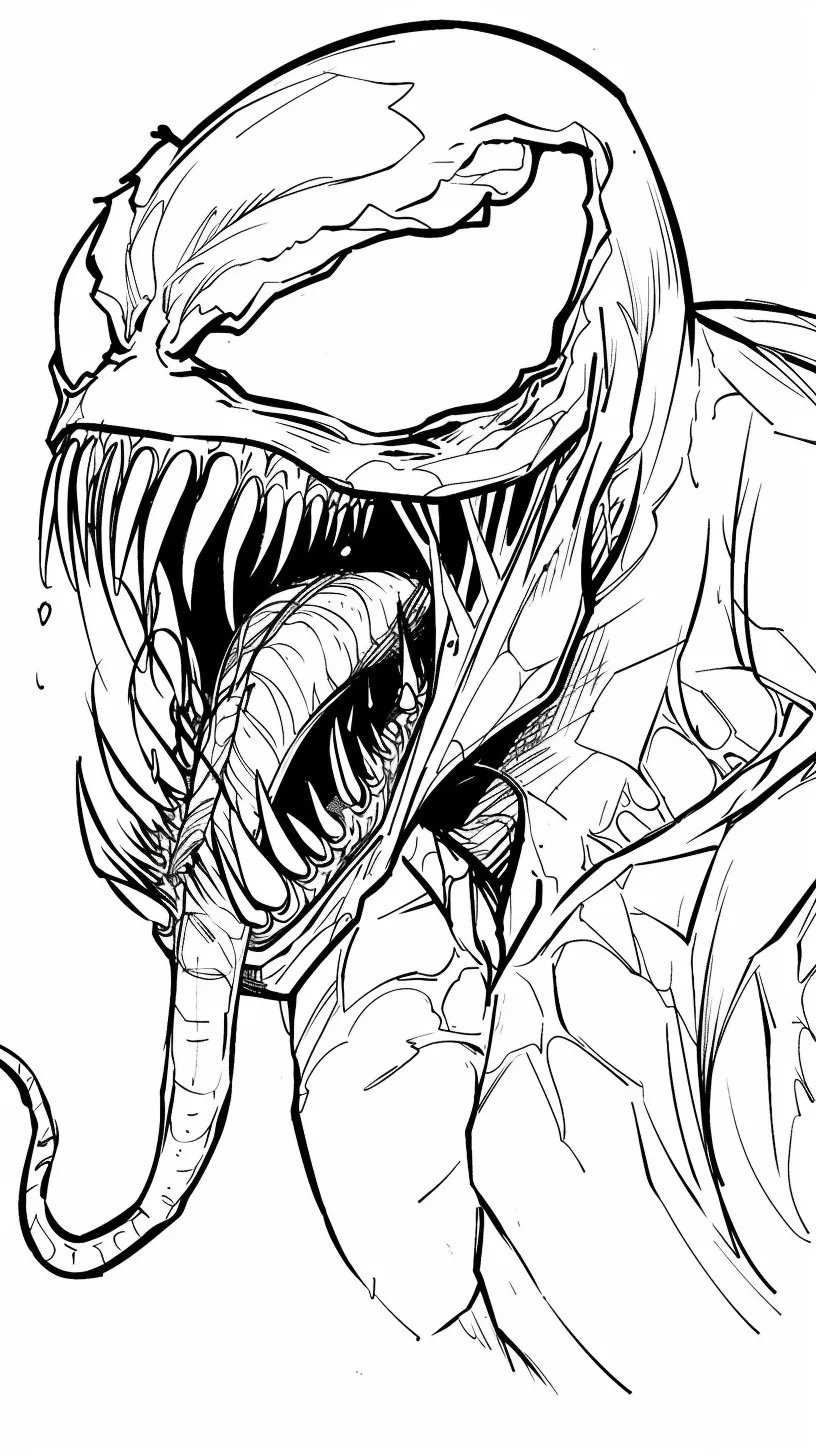 coloriage Venom d'enfant a imprimer