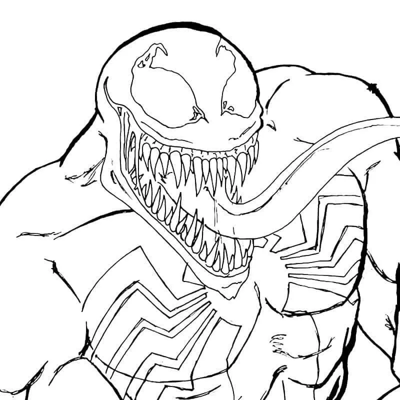 coloriage Venom pour enfants à imprimer