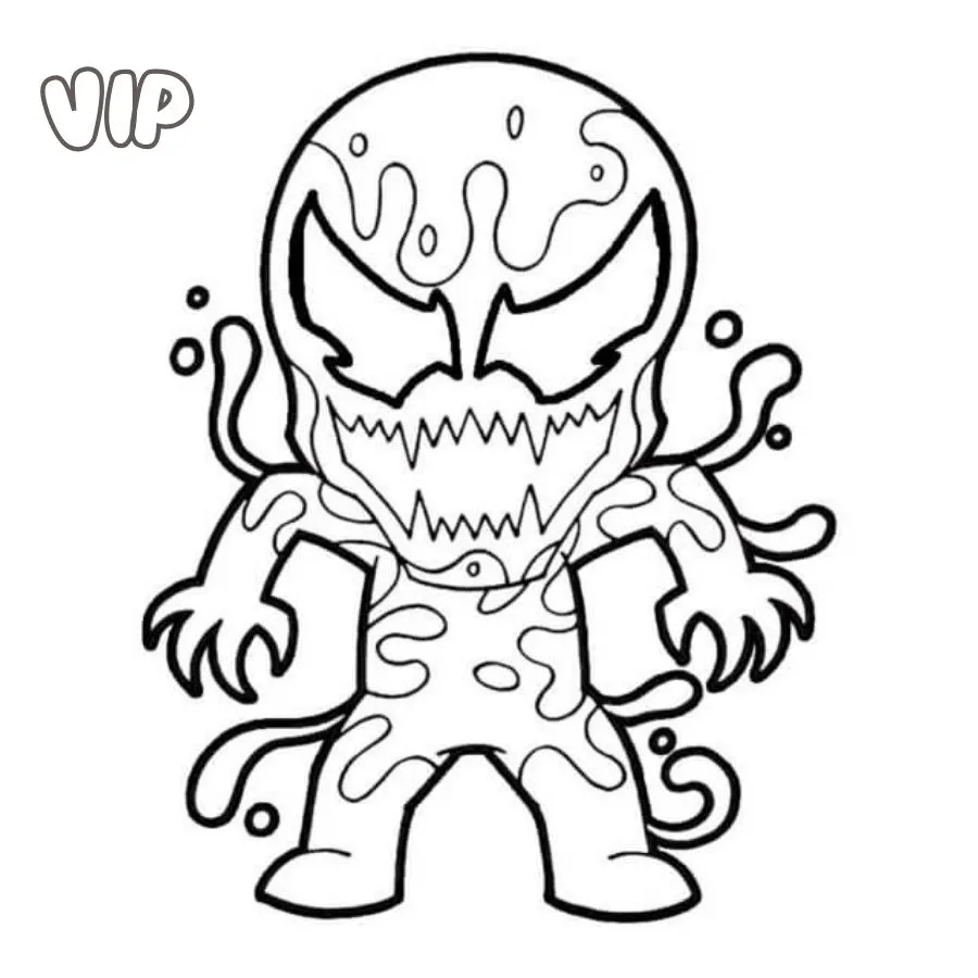 coloriage Venom à imprimer pour enfant de 10 ans