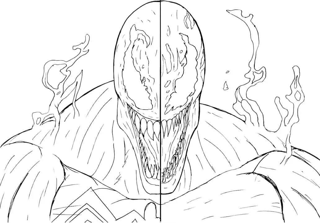 coloriage Venom pour enfant de 7 ans