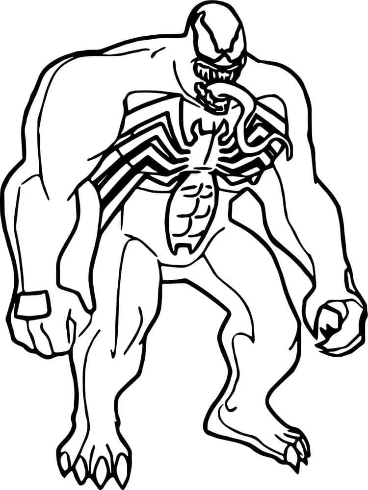 coloriage Venom pour enfant de à imprimer