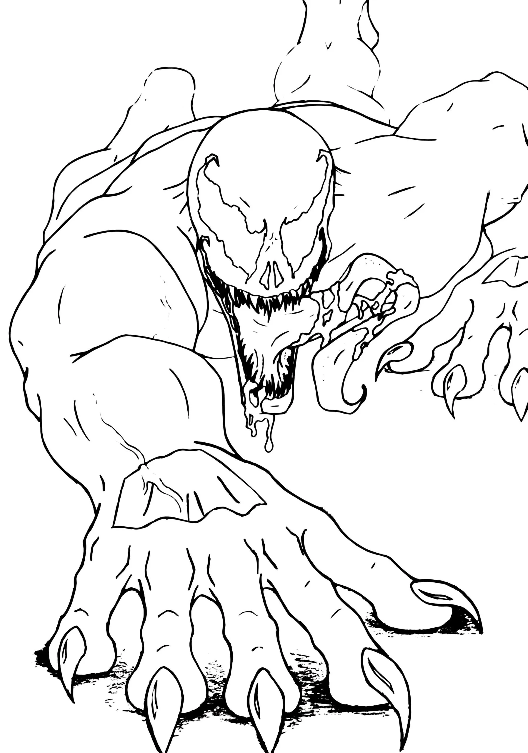 coloriage Venom à imprimer pour enfant de 9 ans