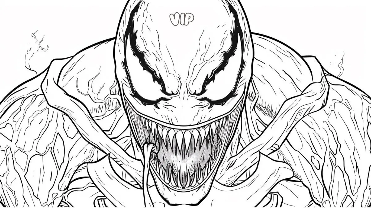 coloriage Venom pour enfant de 8 ans