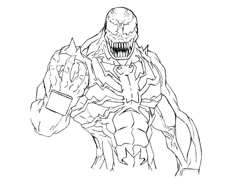 coloriage Venom à imprimer gratuitement