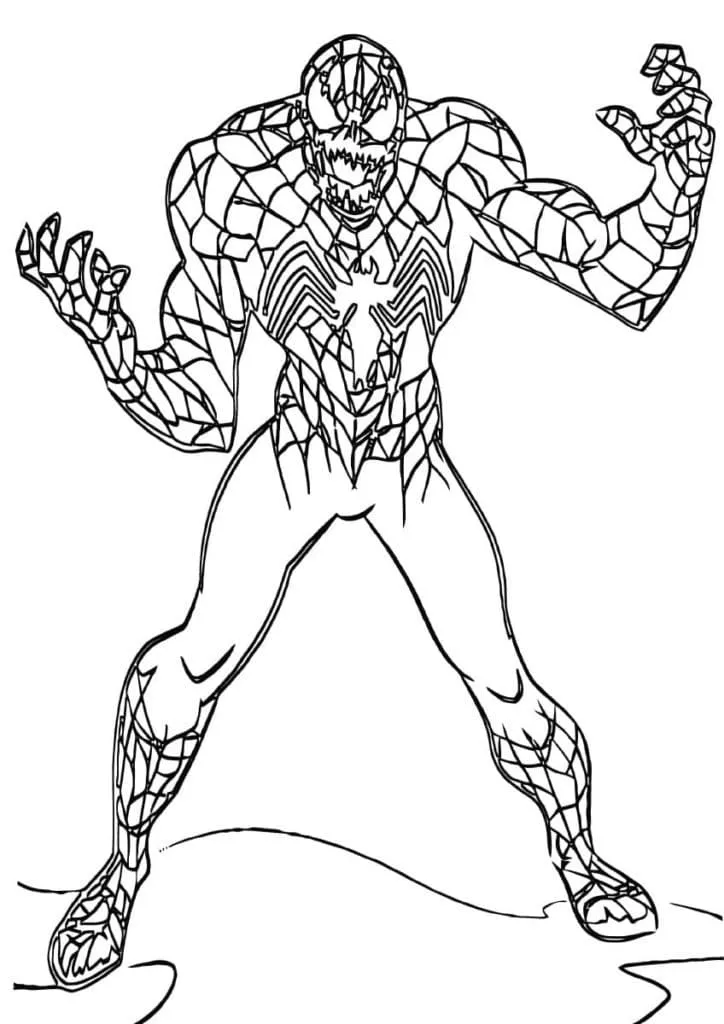 coloriage Venom à imprimer pour enfant de 3 ans 2