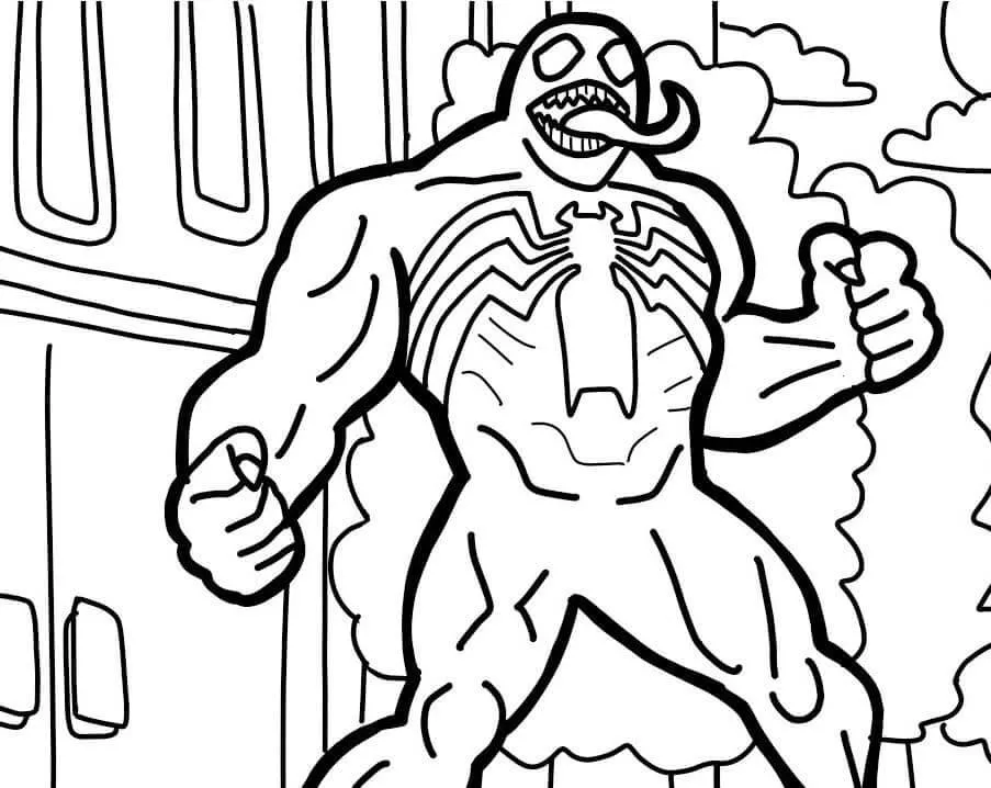 coloriage Venom à imprimer pdf