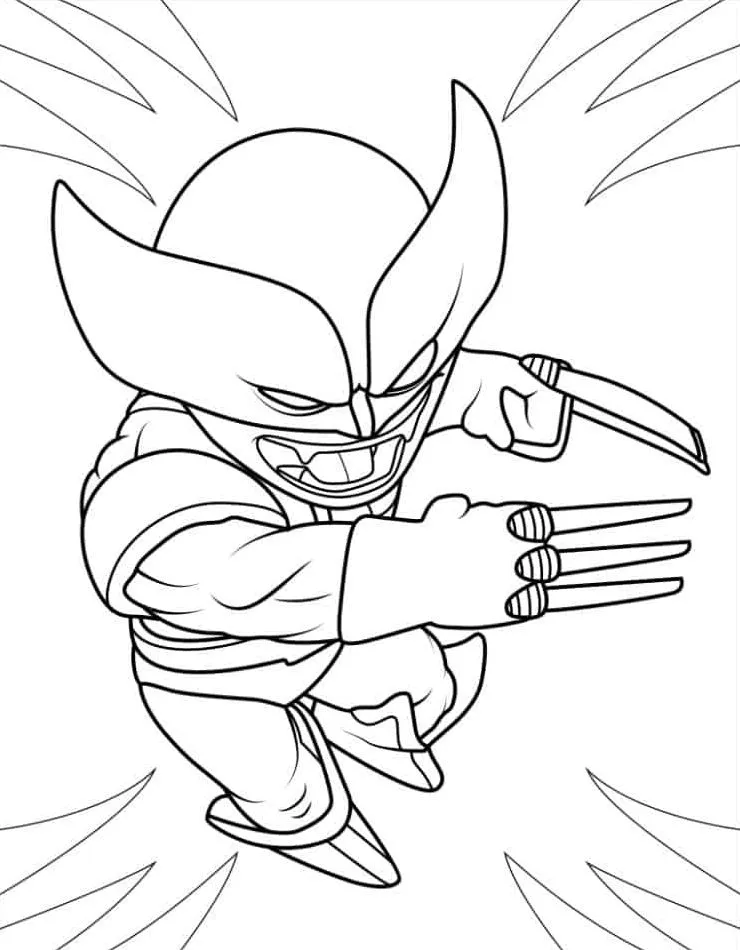 coloriage Wolverine pour enfant a imprimer gratuit