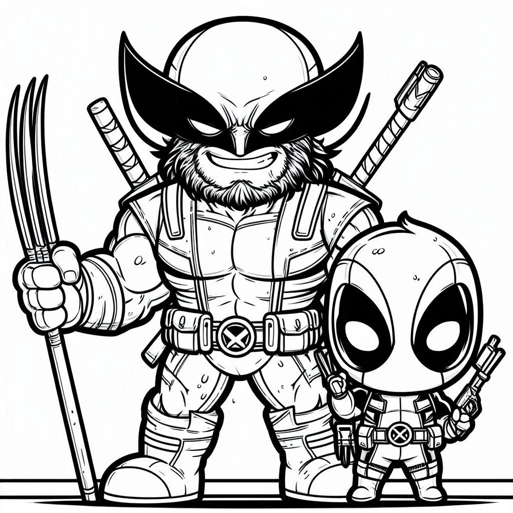 coloriage Wolverine à imprimer pour enfant de 12 ans 2