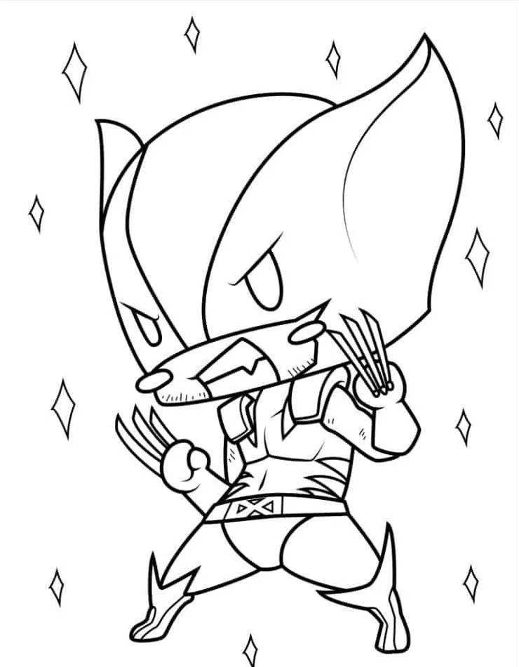 image pour coloriage Wolverine enfant