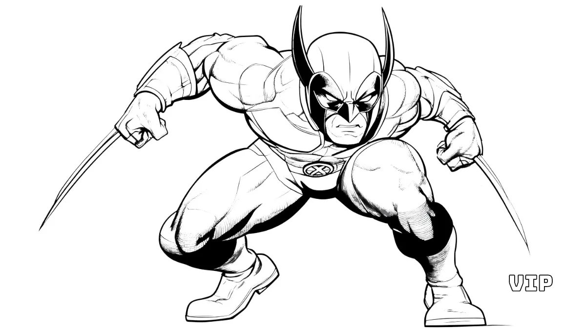 coloriage Wolverine gratuit pour enfants