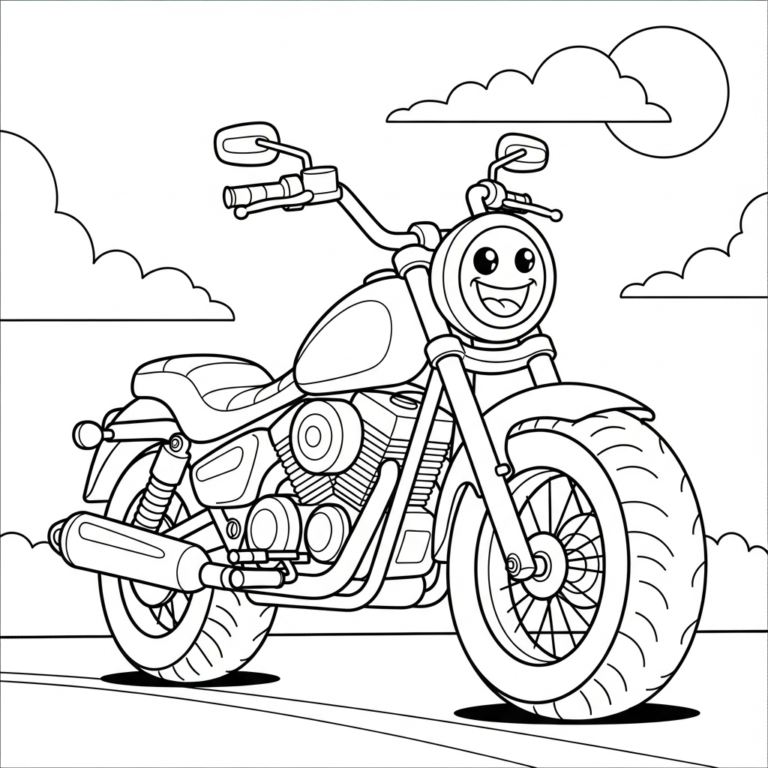 Motorcycle Coloring Pages